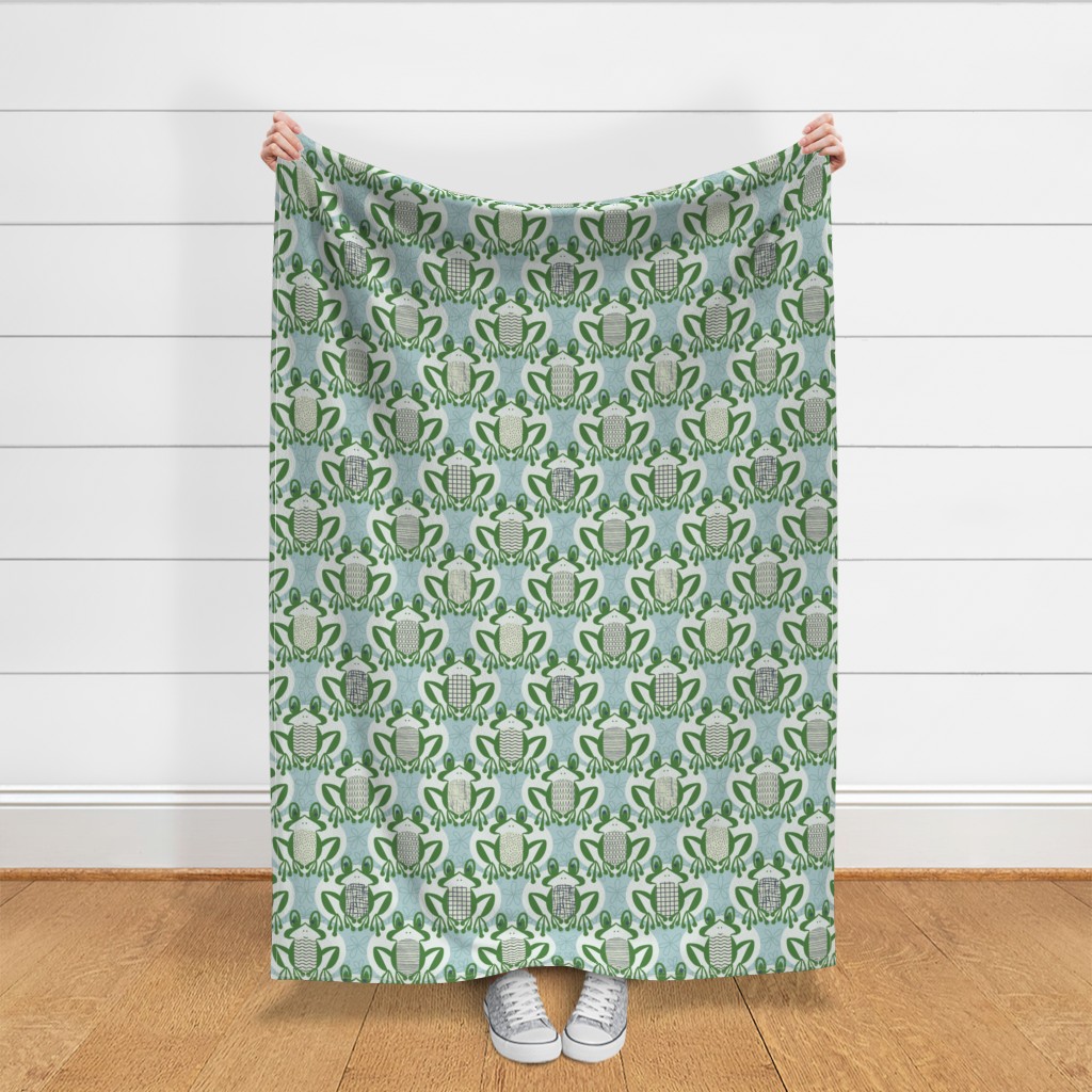 Spiffy Amphibians Throw Blanket